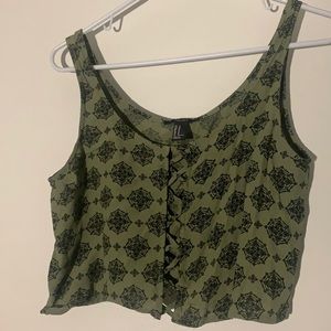Olive Green Crop Top Forever21